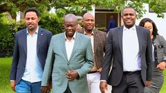 Deputy President Rigathi Gachagua and embattled United Democratic Alliance (UDA) party Secretary General Cleophas Malala on Sunday, September 22