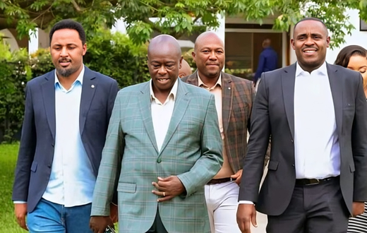 Deputy President Rigathi Gachagua and embattled United Democratic Alliance (UDA) party Secretary General Cleophas Malala on Sunday, September 22