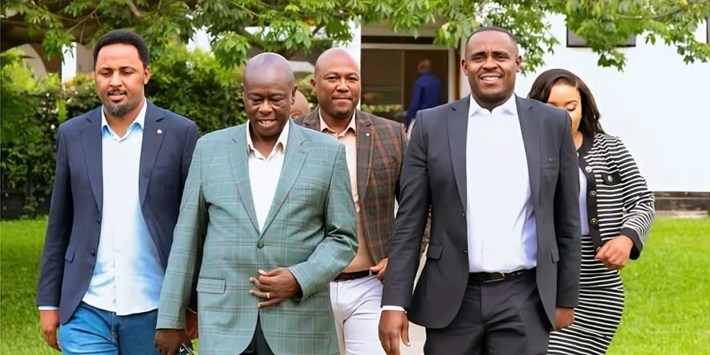 Deputy President Rigathi Gachagua and embattled United Democratic Alliance (UDA) party Secretary General Cleophas Malala on Sunday, September 22