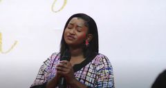 Nimo pays tribute to her mother-in-law during her memorial service on September 12, 2024