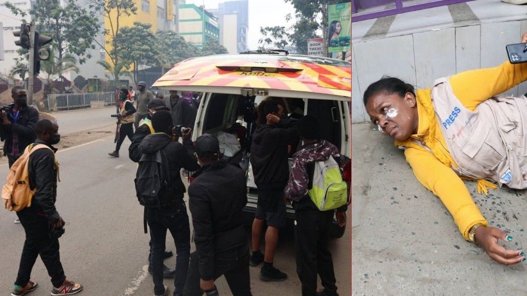 St John Ambulance personnel evacuate injured persons in Nairobi while in Nakuru, journalist Catherine Wnjeri Kariuki writhes in pain after being injured while covering July 16, 2024 anti-government protests