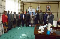EBK chairperson Eng. Erastus Mwongera leads a delegation on a courtesy visit to Kenyatta University to review the university's engineering program.