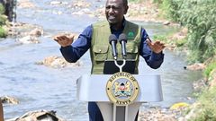 President William Ruto when he launched the Climate Resilience Service Program (CRSP) on September 12, 2024 in Korogocho, Nairobi County.