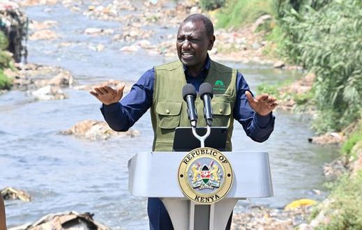 President William Ruto when he launched the Climate Resilience Service Program (CRSP) on September 12, 2024 in Korogocho, Nairobi County.