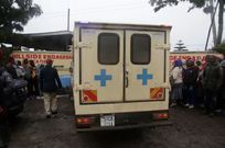 An ambulance at Hillside Endarasha Primary School in Nyeri county where a fire swept through a dormitory, leaving 18 pupils dead