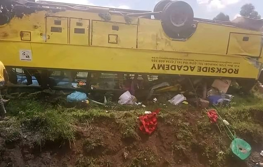 A bus belonging to Rockside Academy