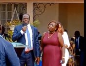 Wycliffe Oparanya humorously introduces his wives during his welcome party in Karen