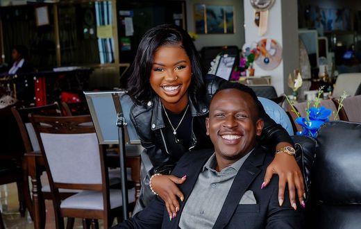 Comedian YY and his partner, Marya Okoth,