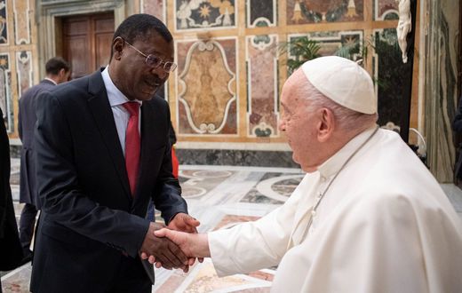 Moses Wetangula meets Pope Francis at the Vatican on Monday 26, 2024
