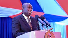 DP Rigathi Gachagua speaking at the conclusion of a two-day induction for the Cabinet at the National Defence College International Peace and Support Training Centre
