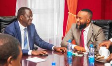 ODM leader Raila Odinga with former Governor Hassan Joho
