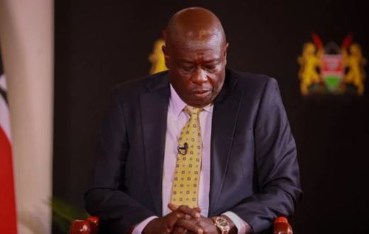 Deputy President Rigathi Gachagua during the interview