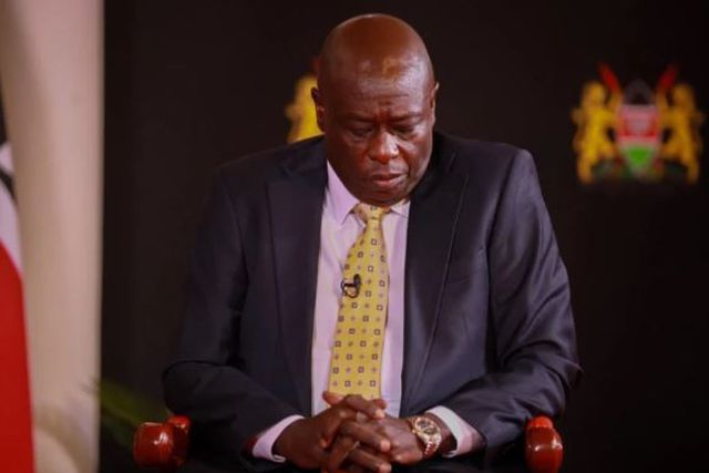 Deputy President Rigathi Gachagua during the interview