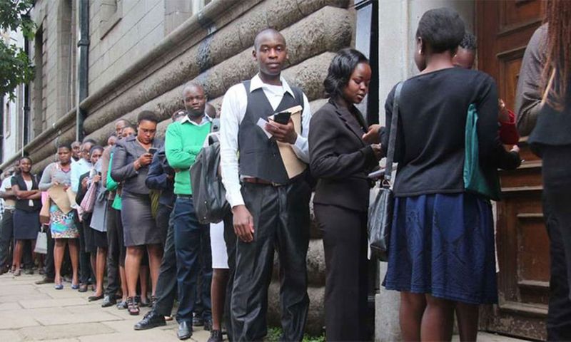 Job seekers in Kenya