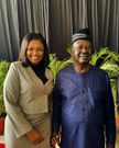 Nominated Senator Karen Nyamu with ODM leader Raila Odinga during the launch of Raila's AUC chairmanship bid at State House on August 27, 2024