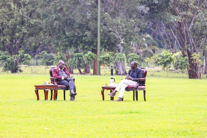 President William Ruto with Deputy President Rigathi Gachagua at State House