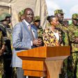 President William Ruto when he visited Kenyan Police officers deployed to Haiti under the UN-backed Multinational Security Support (MSS) mission on Saturday, September 21