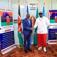 File image of Foreign Affairs Principal Secretary Dr. Korir Sing’oei with Khaligraph Jones who will be headlining the ‘Harmony for Haiti’ concert