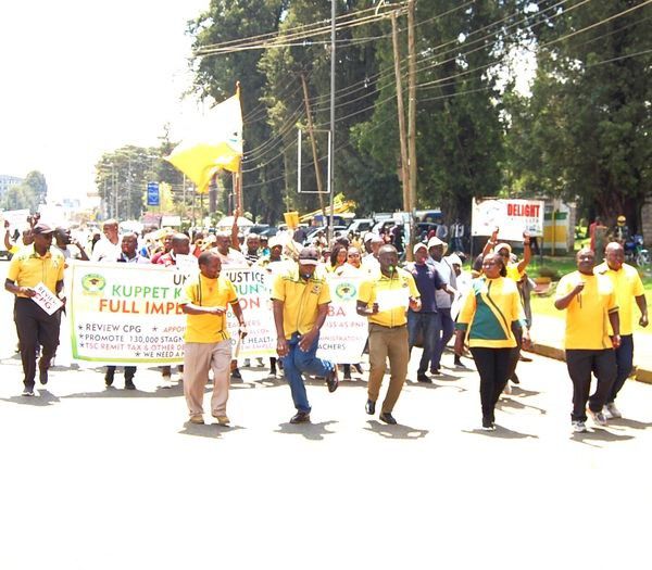 Teachers taking part in a demonstration