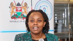 Data Commissioner Immaculate Kassait during a sensitisation meeting with Regulators, membership organisations and associations on September 9, 2024
