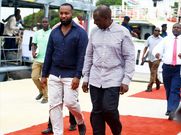 Former Governor Hassan Joho and President William Ruto in Mombasa in 2018