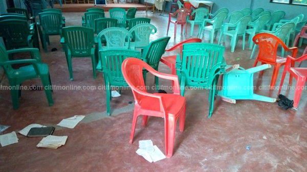 A screen-grab image of the chaos at Nairobi Central SDA church