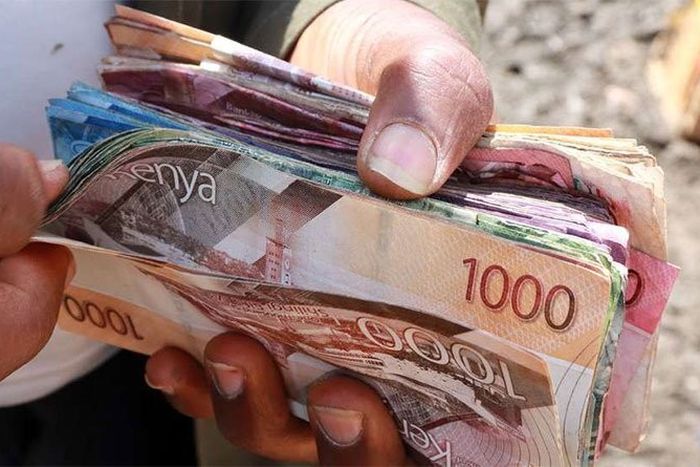 A person holding money