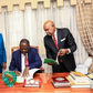 Raila Odinga with Principal Secretary for Foreign Affairs, Korir Sing’Oei and lawyer Makau Mutua
