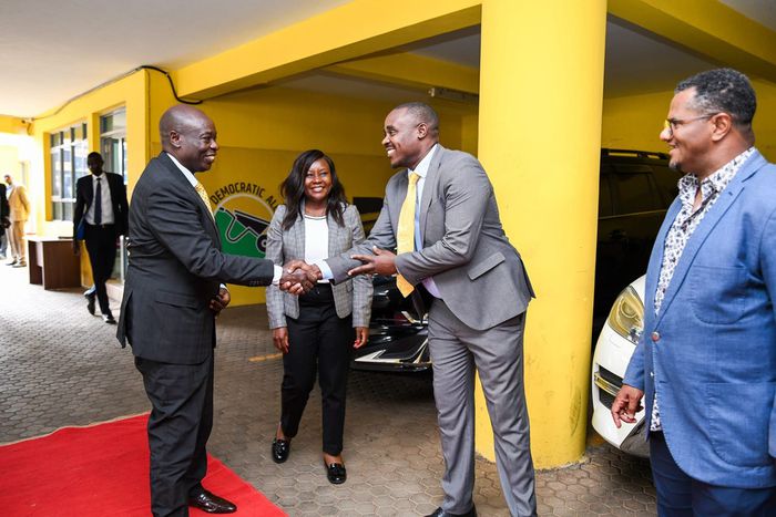 Deputy President Rigathi Gachagua with Cleophas Malala at UDA party headquarters