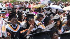 A photo of taken during a past graduation ceremony at Egerton University