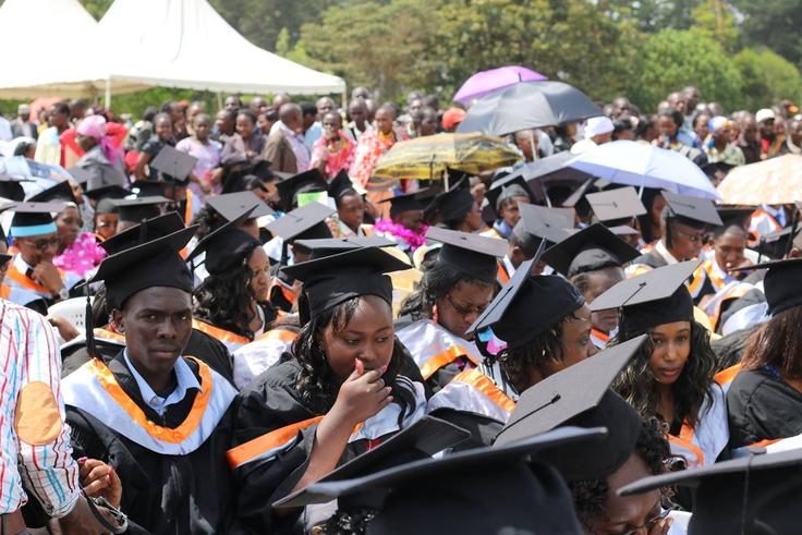 A photo of taken during a past graduation ceremony at Egerton University
