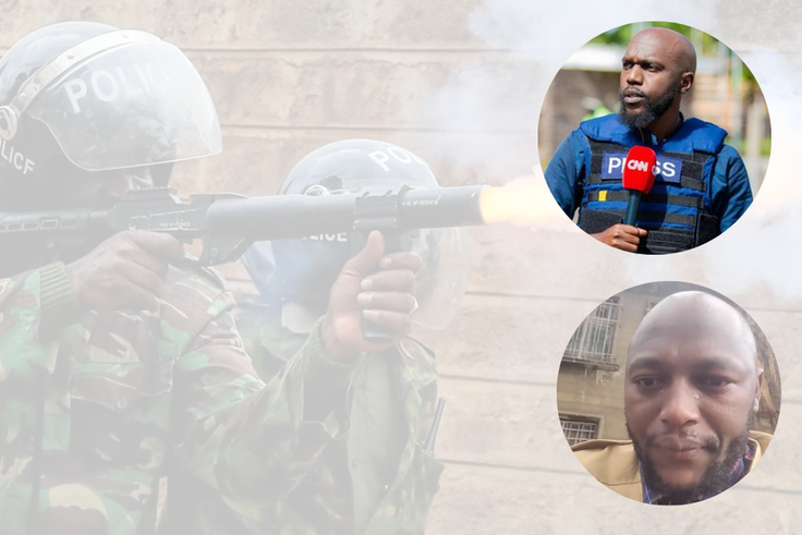 Larry Madowo, Stephen Letoo brave police fury during Nane Nane demos
