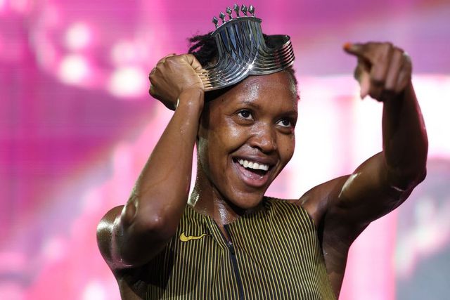 Faith Kipyegon at the Athlos New York meet