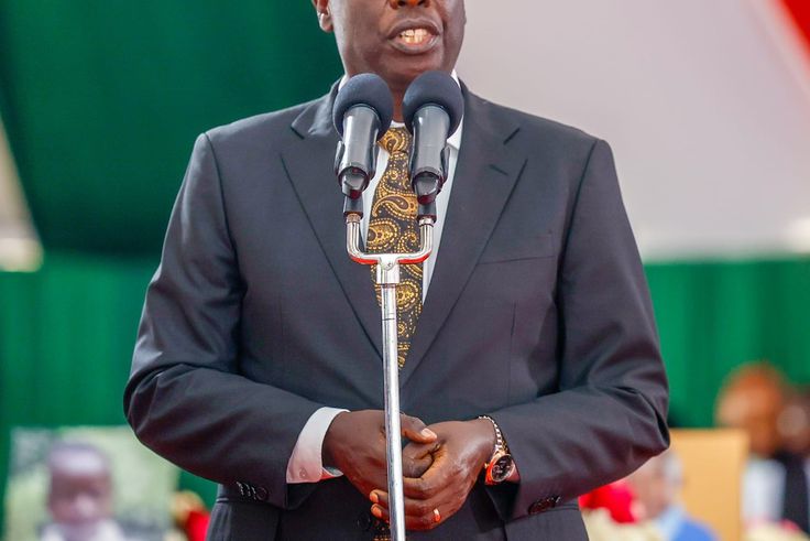 Deputy President Rigathi Gachagua at the Funeral ceremony for 21 children who died in Hillside Endarasha Academy