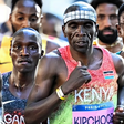 Eliud Kipchoge among other athletes at the Paris Olympics, August 10