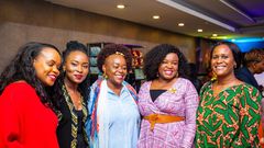 Cheryl Odhiambo, Bina Masen, Hon. Millie Mabona, Winnie Gor and Amanda at the premier of Badili Africa’s documentary film, The King Makers: Unseen Faces, Unheard Voices