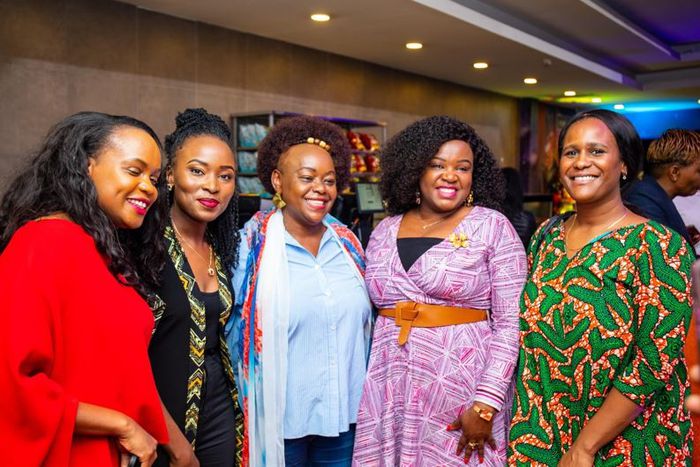 Cheryl Odhiambo, Bina Masen, Hon. Millie Mabona, Winnie Gor and Amanda at the premier of Badili Africa’s documentary film, The King Makers: Unseen Faces, Unheard Voices