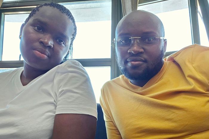 Bomet Women Representative Linet Toto Chepkorir with her husband Nifty Kim