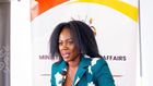 Akothee speaking during the Uganda-Kenya Coast Tourism Conference in Uganda on August 2024.