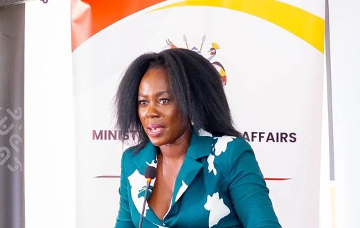 Akothee speaking during the Uganda-Kenya Coast Tourism Conference in Uganda on August 2024.