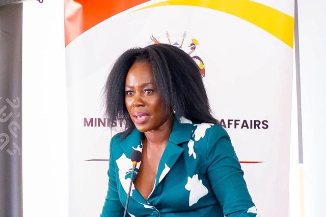 Akothee speaking during the Uganda-Kenya Coast Tourism Conference in Uganda on August 2024.