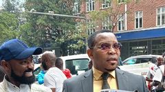 Swaleh Mdoe participating in protests in Nairobi