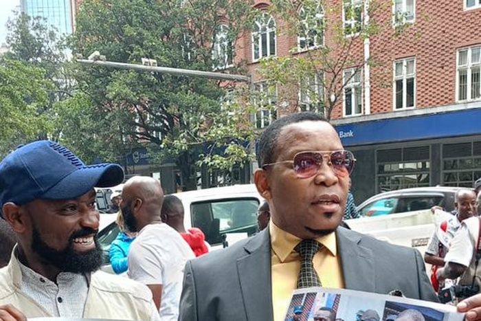 Swaleh Mdoe participating in protests in Nairobi