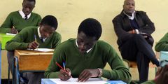 File image of students sitting for KCSE exams. The marking of the 2018 Kenya Certificate of Secondary Education (KCSE) examination remains uncertain after teachers involved in the process threatened to pull out.