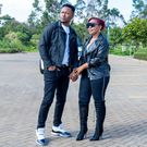 A past image of Singer Linet Munyali 'Size 8' with DJ Mo