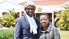 Nick Ruto with his mother Rachel Ruto