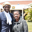 Nick Ruto with his mother Rachel Ruto