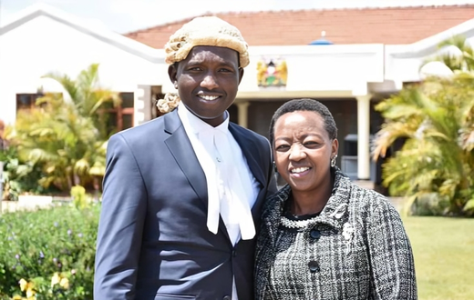 Nick Ruto with his mother Rachel Ruto