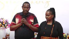 Nimo's parents paying tribute to Mr Seed's mum during her memorial service on September 12, 2024