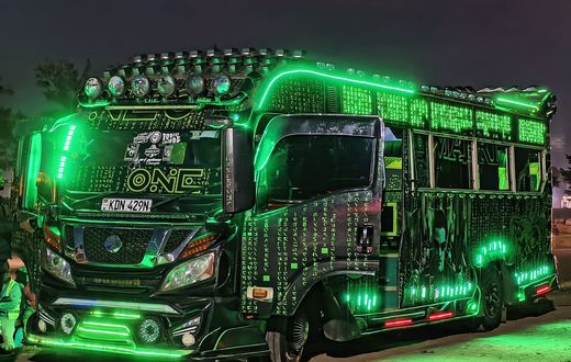 A matatu in Nairobi